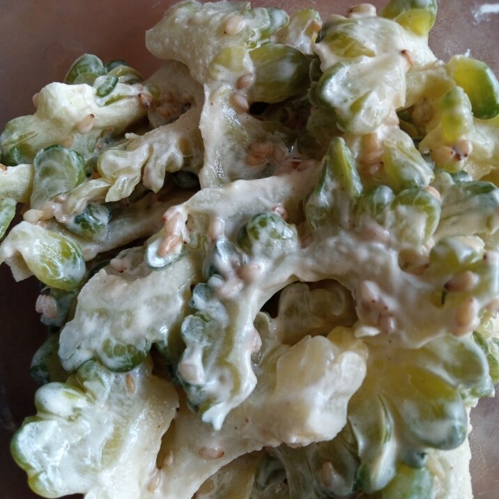 ゴーヤの胡麻マヨ(苦味も下処理で食べやすい!)